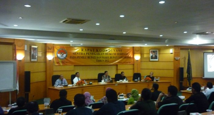 Rapat Koordinasi 'Sentra Gakumdu' Pemilu Bupati dan Wakil Bupati Tangerang