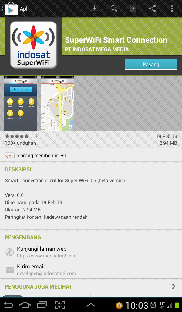 Indosat Super Wi-fi di Google Play