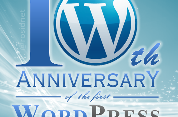 10th anniversary of the first WordPress release