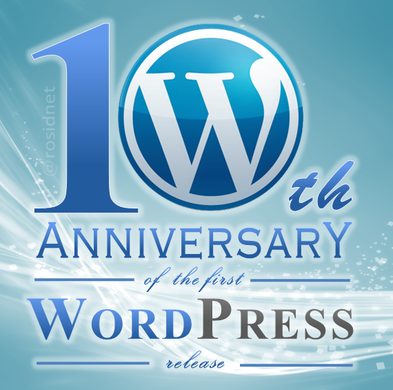 10th anniversary of the first WordPress release