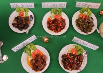 Berbagai menu Iga Sapi di Warung Komando
