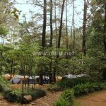 Tenda berkemah di kawasan Curug Cilember