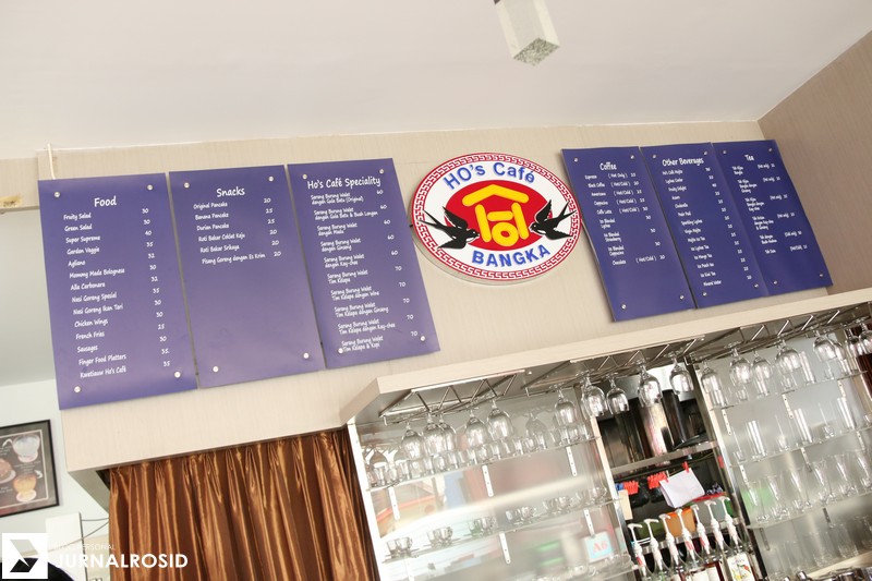 Pilihan menu di HO’s Café Bangka
