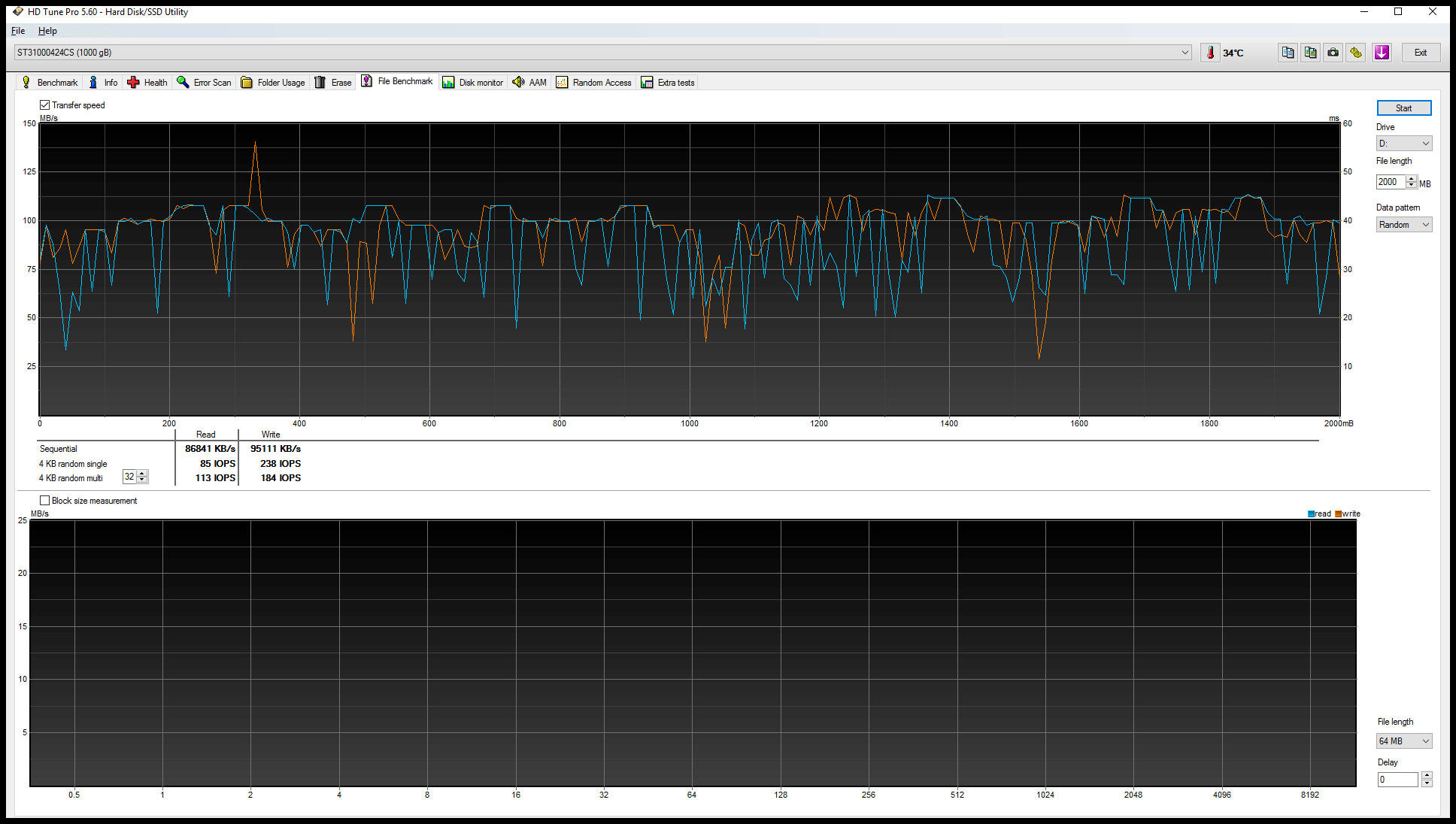 ST31000424CS File Benchmark