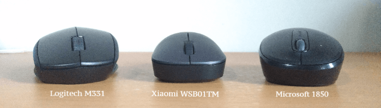 Tampak Depan Bentuk Mouse Wireless Xiaomi WSB01TM